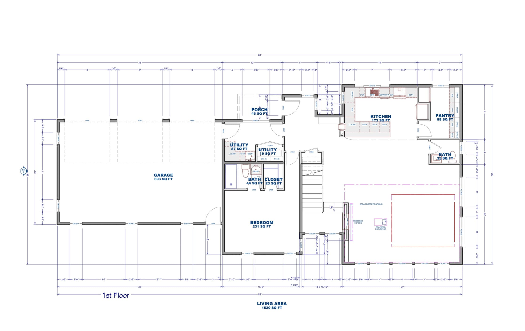 Construction plans and quality-control notes used to guide a residential building project